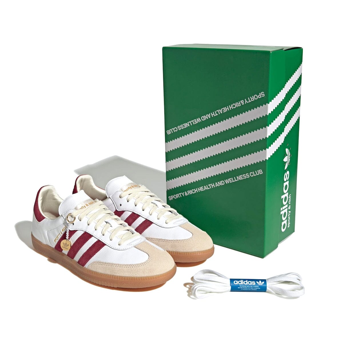 Adidas Samba Sporty & Rich White Collegiate Burgundy Samba Blizz Sneakers 