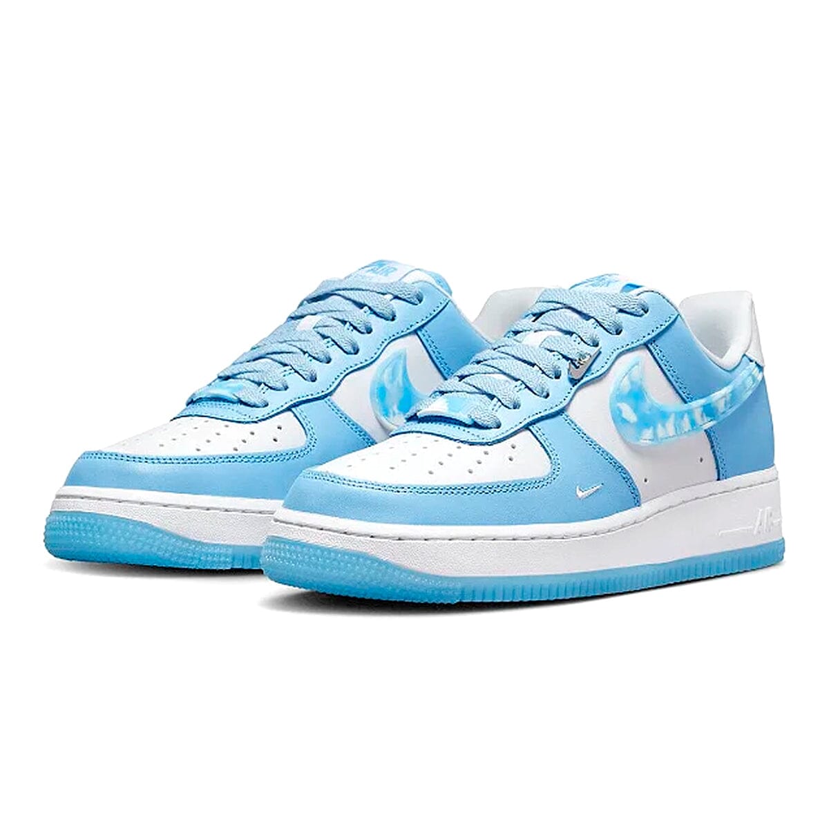Nike Air Force 1 Low Nail Art White Blue Blizz Sneakers 