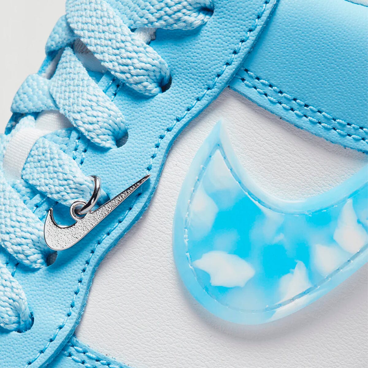 Nike Air Force 1 Low Nail Art White Blue Blizz Sneakers 